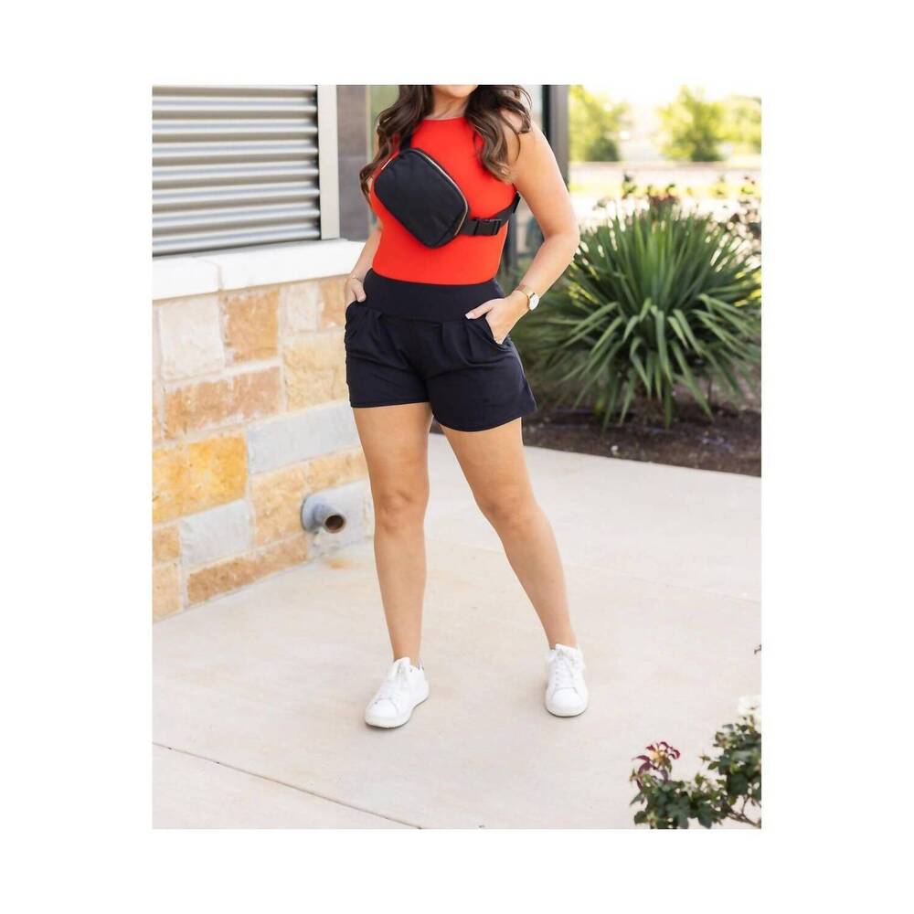 NEW JULIA ROSE lindsay luxe shorts in black